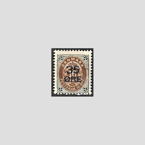 FRIMRKER DANMARK | 1912 - AFA 60 - 35/16 res Provisorier gr/brun - Postfrisk