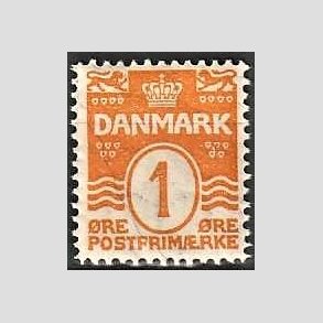 FRIM�RKER DANMARK | 1905-06 - AFA 42 - B�lgelinie 1 �re orange - Postfrisk