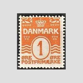 FRIM�RKER DANMARK | 1905-06 - AFA 42 - B�lgelinie 1 �re orange - Postfrisk