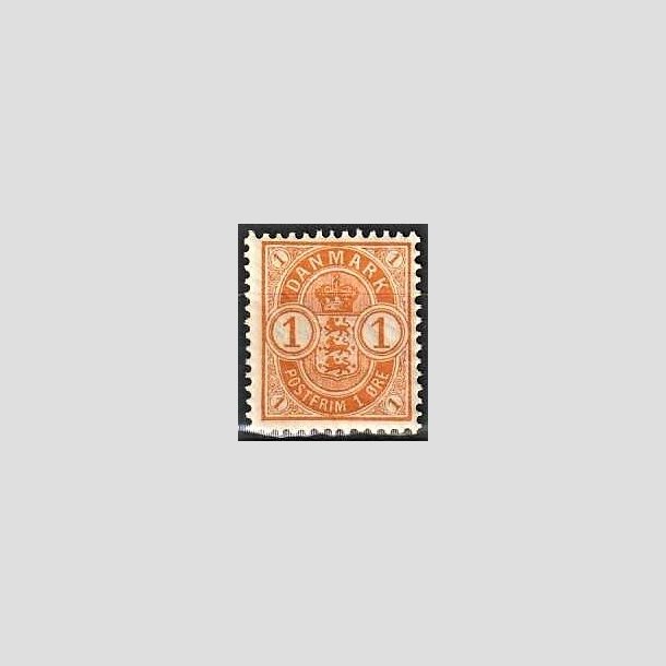 FRIMRKER DANMARK | 1901-02 - AFA 37 - 1 re orange - Postfrisk