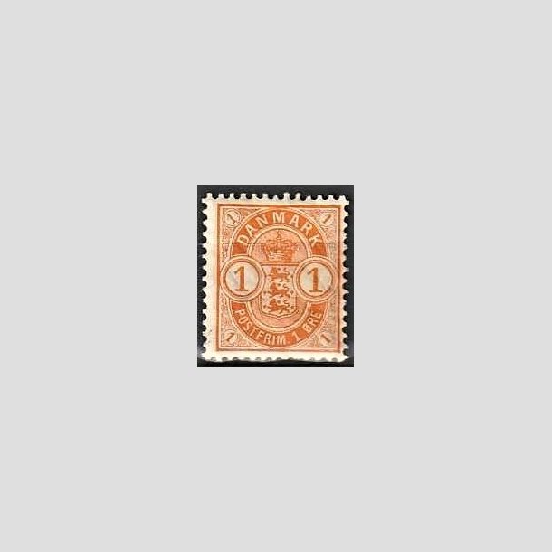 FRIMRKER DANMARK | 1901-02 - AFA 37 - 1 re orange - Postfrisk