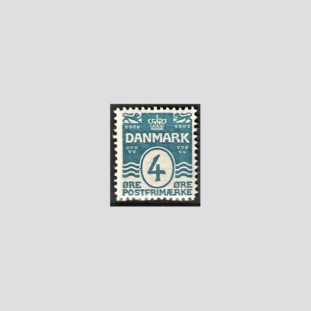 FRIMRKER DANMARK | 1905-06 - AFA 45 - Blgelinie 4 re bl Krone III - Postfrisk