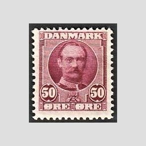 FRIMRKER DANMARK | 1907 - AFA 58 - Frederik VIII 50 re rdlilla - Postfrisk