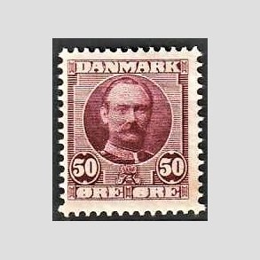 FRIMRKER DANMARK | 1907 - AFA 58 - Frederik VIII 50 re rdlilla - Postfrisk