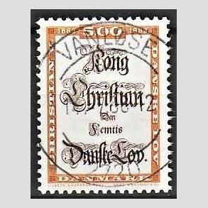 FRIM�RKER DANMARK | 1983 - AFA 781 - Danske Lov 300 �r. - 5,00 Kr. flerfarvet - Pragt Stemplet Vanl�se