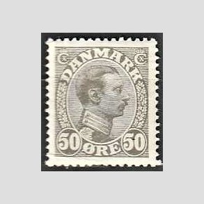 FRIMRKER DANMARK | 1921-22 - AFA 129a - Chr. X 50 re gr - Postfrisk