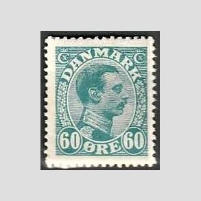 FRIMRKER DANMARK | 1921-22 - AFA 130 - Chr. X 60 re blgrn - Postfrisk