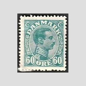 FRIMRKER DANMARK | 1921-22 - AFA 130 - Chr. X 60 re blgrn - Postfrisk