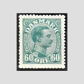 FRIMRKER DANMARK | 1921-22 - AFA 130 - Chr. X 60 re blgrn - Postfrisk