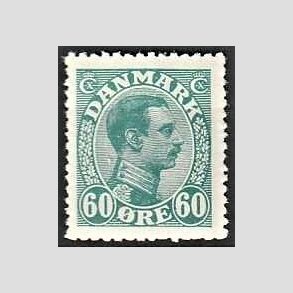 FRIMRKER DANMARK | 1921-22 - AFA 130 - Chr. X 60 re blgrn - Postfrisk