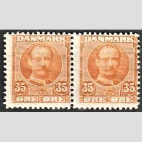 FRIMRKER DANMARK | 1912 - AFA 63 - Frederik VIII 35 re orange i par - Postfrisk