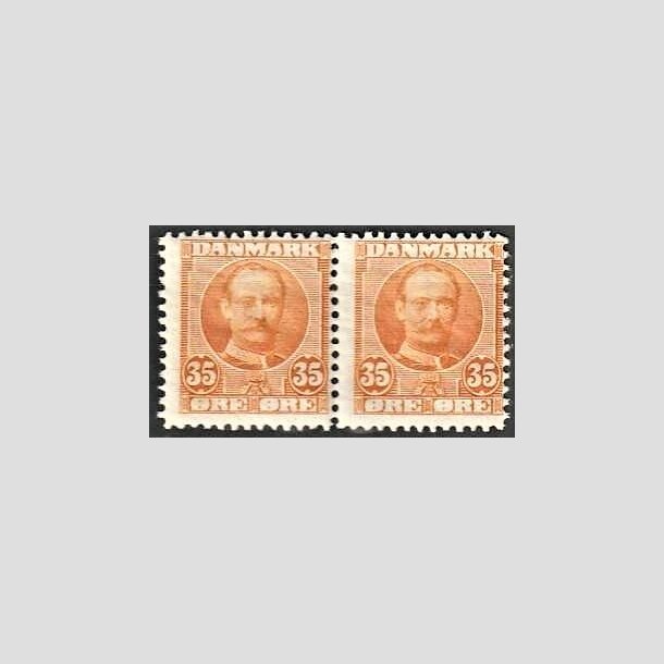 FRIMRKER DANMARK | 1912 - AFA 63 - Frederik VIII 35 re orange i par - Postfrisk