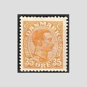 FRIMRKER DANMARK | 1913 - AFA 73 - Chr. X 35 re orange - Ubrugt