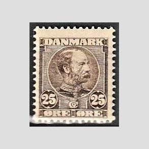 FRIMRKER DANMARK | 1904-05 - AFA 49 - Chr. IX 25 re sepiabrun - Ubrugt