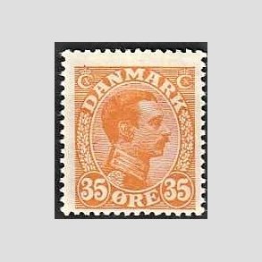 FRIMRKER DANMARK | 1913 - AFA 73 - Chr. X 35 re orange - Ubrugt