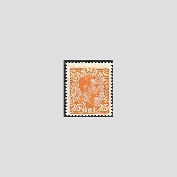 FRIMRKER DANMARK | 1913 - AFA 73 - Chr. X 35 re orange - Ubrugt