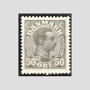 FRIMRKER DANMARK | 1921-22 - AFA 129a - Chr. X 50 re gr - Postfrisk