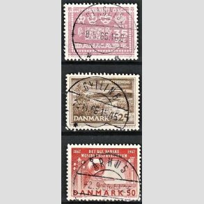 FRIM�RKER DANMARK | 1964 - AFA 427,428,452 - Frim�rkets dag 25 �r mv. - 35,25,50 �re - Pragt Stemplet