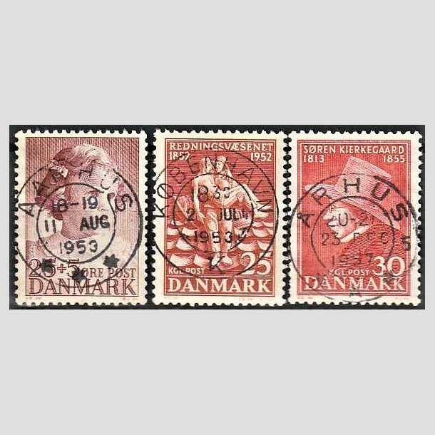 FRIMRKER DANMARK | 1950 - AFA 325,334,365 - Prinsesse Anne-Marie mv. - 25 + 5 og 25,30 re - Pragt Stemplet