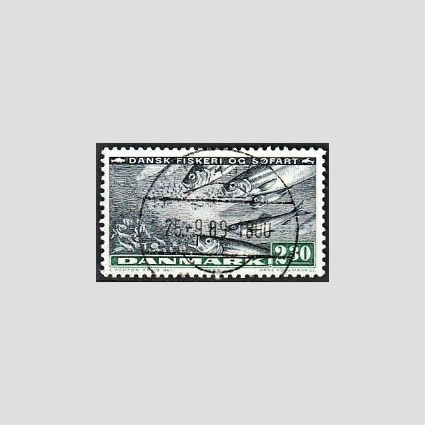 FRIMRKER DANMARK | 1984 - AFA 809 - Fiskeri og sfart - 2,30 Kr. sortbl/grn - Lux Stemplet