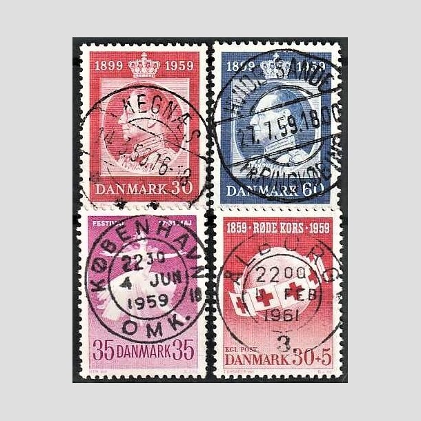 FRIMRKER DANMARK | 1959 - AFA 374,376,377,378 - Frederik IX 60 r mv. - 30-60 re rd - Lux Stemplet