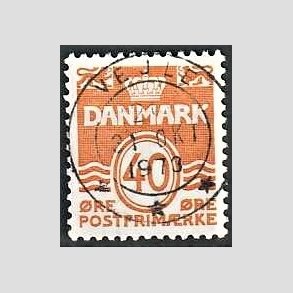 FRIM�RKER DANMARK | 1971 - AFA 514 - B�lgelinie 40 �re orange - Lux Stemplet 