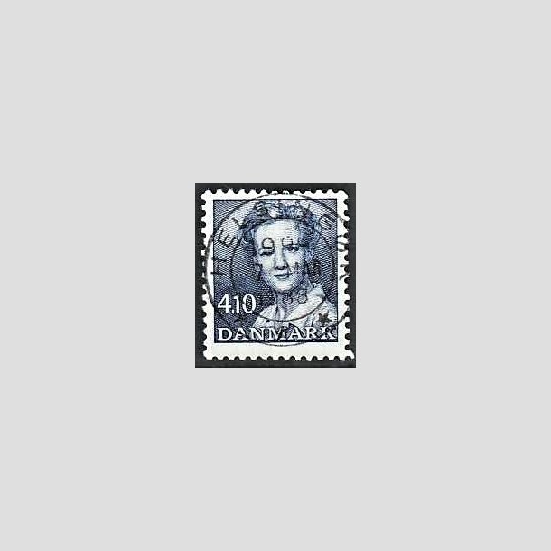 FRIMRKER DANMARK | 1988 - AFA 898 - Dronning Margrethe - 4,10 Kr. bl - Pragt Stemplet