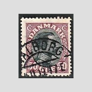 FRIMRKER DANMARK | 1918-20 - AFA 106 - Chr. X 50 re vinrd/sort - Lux Stemplet