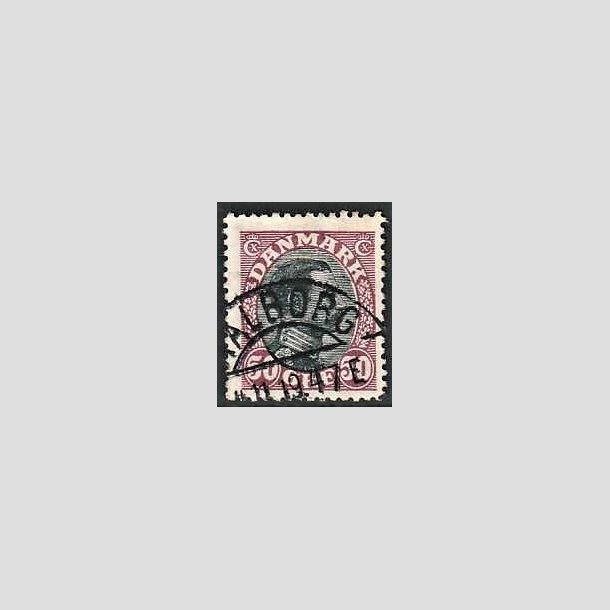 FRIMRKER DANMARK | 1918-20 - AFA 106 - Chr. X 50 re vinrd/sort - Lux Stemplet