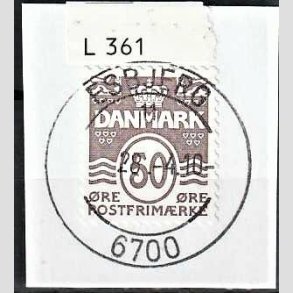 FRIM�RKER DANMARK | 2010 - AFA 1445E - B�lgelinie - 50 �re brun p� klip - Pragt Stemplet