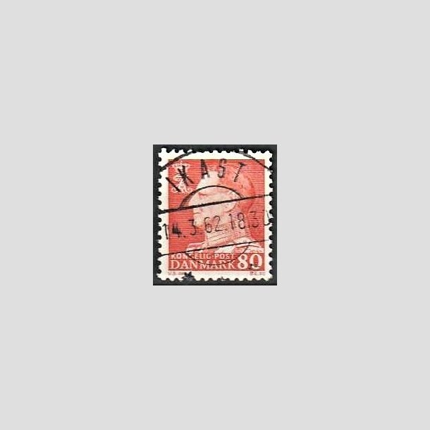 FRIMRKER DANMARK | 1961-62 - AFA 400 - Fr. IX 80 re orangegul - Pragt Stemplet