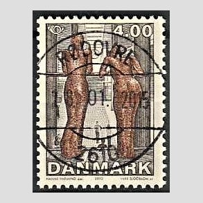FRIMRKER DANMARK | 2002 - AFA 1312 - Samtidskunst - 4,00 Kr. flerfarvet - Pragt Stemplet