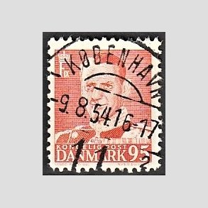 FRIMRKER DANMARK | 1952-53 - AFA 343 - Fr. IX 95 re orangerd - Lux Stemplet 