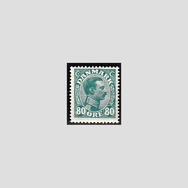 FRIMRKER DANMARK | 1915 - AFA 84 - Chr. X 80 re blgrn - Postfrisk