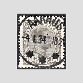 FRIMRKER DANMARK | 1921-22 - AFA 129a - Chr. X 50 re gr - Lux Stemplet Aarhus