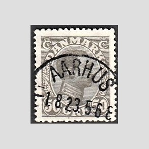 FRIMRKER DANMARK | 1921-22 - AFA 129a - Chr. X 50 re gr - Lux Stemplet Aarhus