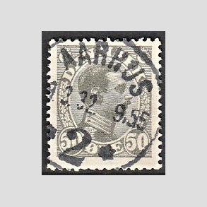 FRIMRKER DANMARK | 1921-22 - AFA 129a - Chr. X 50 re gr - Lux Stemplet