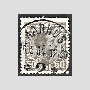 FRIMRKER DANMARK | 1921-22 - AFA 129a - Chr. X 50 re gr - Lux Stemplet Aarhus