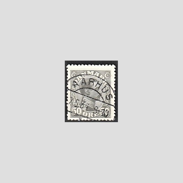 FRIMRKER DANMARK | 1921-22 - AFA 129a - Chr. X 50 re gr - Lux Stemplet