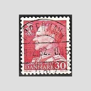 FRIMRKER DANMARK | 1961-62 - AFA 394 - Fr. IX 30 re rd - Lux Stemplet
