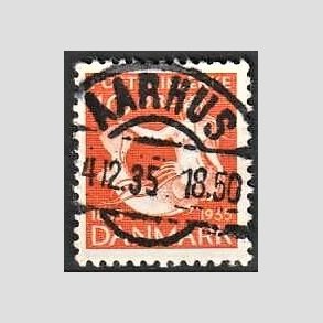 FRIM�RKER DANMARK | 1935 - AFA 225 - H. C. Andersen 10 �re orange - Lux Stemplet Aarhus