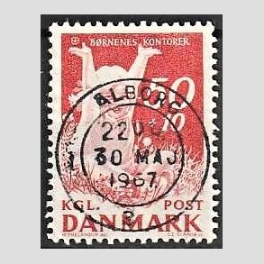 FRIMRKER DANMARK | 1965 - AFA 439F - Brnenes Kontor - 50 + 10 re rd - Lux Stemplet