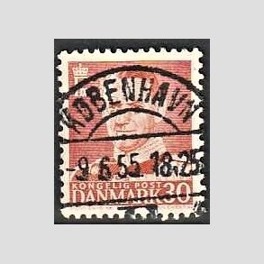 FRIMRKER DANMARK | 1952-53 - AFA 337 - Fr. IX 30 re rd - Lux Stemplet Kbenhavn