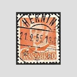 FRIMRKER DANMARK | 1952-53 - AFA 341 - Fr. IX 80 re orange - Lux Stemplet Herning
