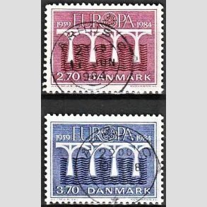 FRIM�RKER DANMARK | 1984 - AFA 803,804 - Europam�rker - 2,70 + 3,70 Kr. - Lux Stemplet