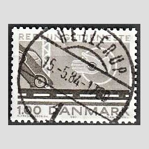 FRIM�RKER DANMARK | 1983 - AFA 782 - Redningstjenester - 1,00 Kr. brun - Pragt Stemplet