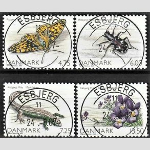 FRIM�RKER DANMARK | 2007 - AFA 1512 - Danmarks natur I - 4,75-13,50 Kr. flerfarvet i komplet s�t - Pragt Stemplet