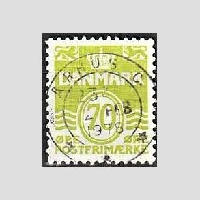 FRIM�RKER DANMARK | 1977 - AFA 644 - B�lgelinie 70 �re lysgr�n - Lux Stemplet