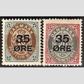 FRIMRKER DANMARK | 1912 - AFA 60,61 - 35/16 + 35/20 res Provisorier - Postfrisk