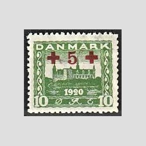 FRIMRKER DANMARK | 1921 - AFA 120 - +5 +10 re grn Rde Kors provisorier - Postfrisk
